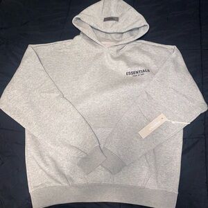 Essentials Light Gray Men's Hoodie